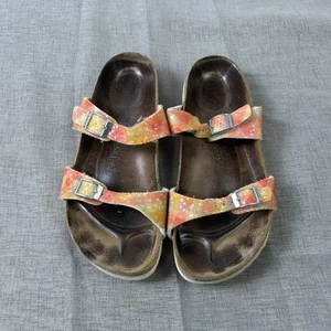 Birkis Birkenstock Women's Sydney Size 8 US Rainbow Pebbled 2-Strap Sandal - Picture 1 of 8