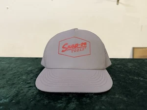 Truckermütze Snap-on Tools Y2K grau - Einheitsgröße verstellbar Netz Druckknopflasche Kappe - Bild 1 von 4