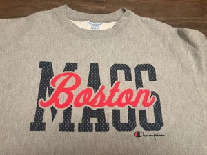 Boston Massachusetts Historic USA City XL GrayReverse Weave Champion Sweatshirt - Picture 1 of 10