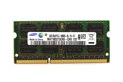 Samsung 4GB 2Rx8 PC3-10600S-09-10-F2 Laptop Memory P/N: M471B5273CH0-CH9 Tested - Image 1 of 2