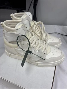Off-White High Top Vulcanized leather sneaker Size 41 - Picture 1 of 5