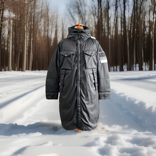 PARKA NUOVO CON ETICHETTE $2864 STONE ISLAND LANA ELASTICIZZATA NYLON TC PIUMINO PEZZO FANTASMA CODA DI PESCE