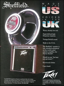 1993 Peavey Sheffield 1230 Gitarrenverstärker Lautsprecher Werbung 8 x 11 Anzeigendruck - Bild 1 von 3