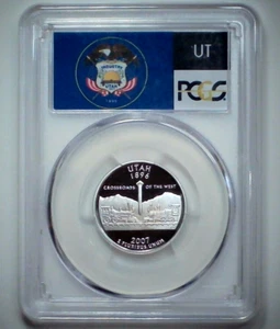 2007-S 25C State Quarter Utah PCGS PR69DCAM 90% Silver 24lucu0611 - Picture 1 of 4