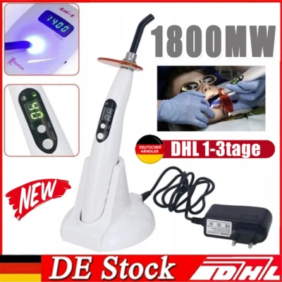MARKENLOS 1500MW LED Dental Polymerisationslampe LED Curing Light Lampe Zahnarzt Cordless