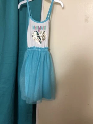 -PS AEROPOSTALE Niñas Vestido Azul Ligero Sin Mangas Sirena Talla 4 Primavera Verano Foto 1 de 4