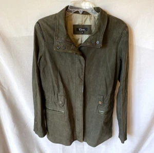 Remy Olive Green Leather Jacket with Pockets Size S - Picture 1 of 6