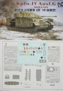 Border 1/35th Scale Pz Kpfw IV Ausf G - Decals & Directions from Kit No. BT-001 - Picture 1 of 1