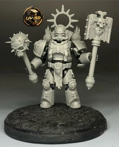 Mega Construx Custom Armor Full Kit Warhammer 40k Black Templar Chaplain - Picture 1 of 6