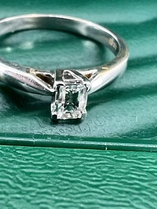 Diamant Princess Cut Ring 1/4 Kt - Bild 1 von 7