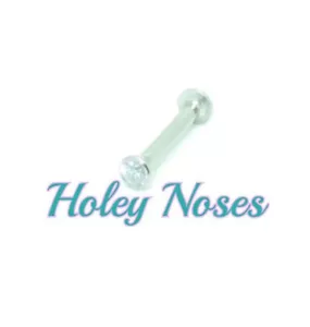 18ct White Gold 0.03ct Diamond 16g Labret, Tragus, Lip Barbell body jewellery - Picture 1 of 2
