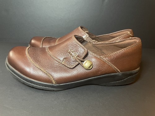 Mocassini Clarks Cheyn donna 9M marrone scuro scarpe slip on pelle casual comode