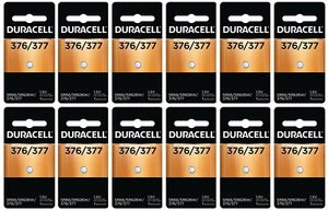 12 Pcs 377 Duracell Watch Batteries SR626SW - Picture 1 of 1