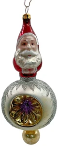 Christopher Radko beidseitiger Weihnachtsmann Reflektor Christbaumschmuck - Bild 1 von 10