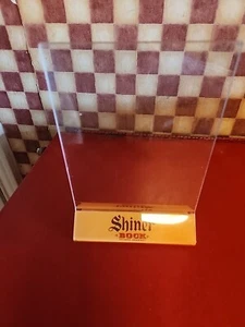 Shiner Bock Beer Plastic Table Display Shiner Texas Brewery 7 1/2  x 5 - Picture 1 of 5