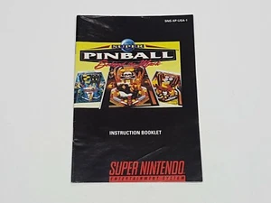 Super Pinball autentico Super Nintendo solo manuale *usura - Foto 1 di 9