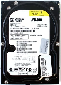 Hdd 40gb wd400bb-22hea1, 14jun2004, dcm:dsbhctjah, 304763-002, 234026-008, 2866 - Picture 1 of 3