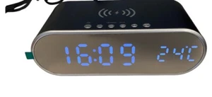 15 vatios Carga inalámbrica ultrarrápida Doble Reloj Alarma Pantalla de Fecha - Imagen 1 de 6
