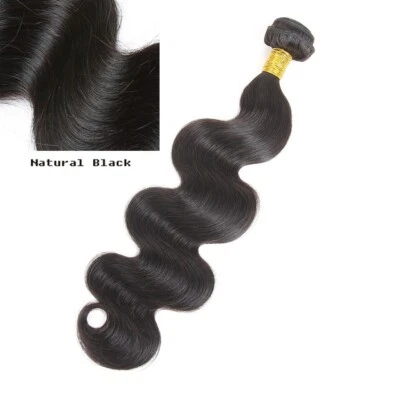Brazilian & Indian Human Hair Weave Virgin Remy Sew In Body Wave 5 colors - Image 1 of 4