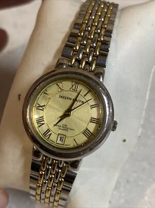 Vintage Jaclyn Smith Watch Womens Silver And Gold Tone Quartz New Battery - Picture 1 of 4