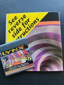 S.T.U.N. RUNNER STUN Atari Lynx NEW CARTRIDGE AND MANUAL NO BOX