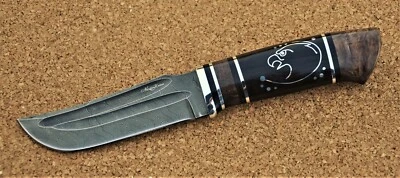 Damast Damaszener Stahl Outdoor Messer Nazarov Knives  Handarbeit HRC62 Коршун - Bild 1 von 4