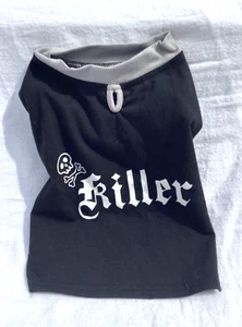 Dog Pet Furbaby Shirt Sweater “Killer” Skull Bones Approx Sz. Small Black - Picture 1 of 2