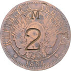 [#1069217] Munten, Argentinië, 2 Centavos, 1884, Buenos Aires, Countermark, FR+,