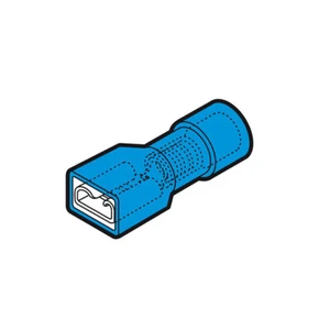 Cable lug Female 4,8x0,5 Isolated Blue - Picture 1 of 1