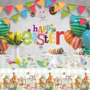 Easter Party Tablecover Rectangular Disposable Dust-Proof Table Decorations - Picture 1 of 9
