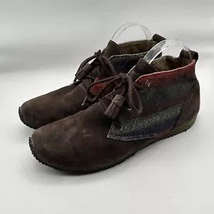 Eddie Bauer Chukka Boots Womens Size 9 Brown Suede Leather Tassel Southwestern - Picture 1 of 10