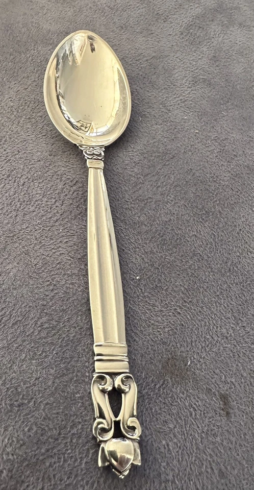 Georg Jensen ACORN Sterling Mocha Spoon - Image 1 of 4