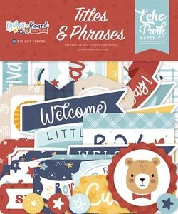 Echo Park Ephemera-Titles & Phrases, Baby On Board Boy - Picture 1 of 1