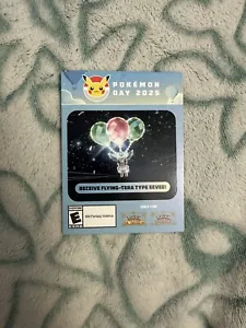 Pokemon Scarlet & Violet Pokemon Day 2025 Flying Tera Eevee Redemption Card - Picture 1 of 1