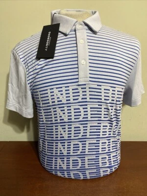Camisa polo de golf J. Lindeberg para hombre NEO SLIM FIT mediana azul NUEVA CON ETIQUETAS GMJT09173 Foto 1 de 4