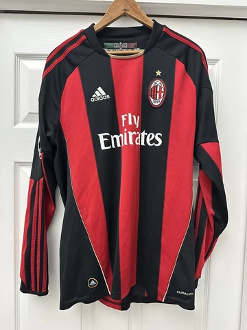AC Milan Jersey Home 2010 Zlatan Ibrahimovic Medium 11 Authentic Long Sleeve Cover