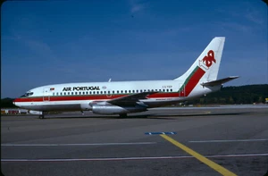 EB13 Original aircraft Slide / Dia TAP B737 CS-TEP 40yrs sticker - Bild 1 von 1
