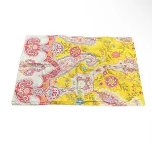 Morgan & Finch Pillow Case Boho Cotton Yellow Floral EUC Pillowcase - Picture 1 of 5