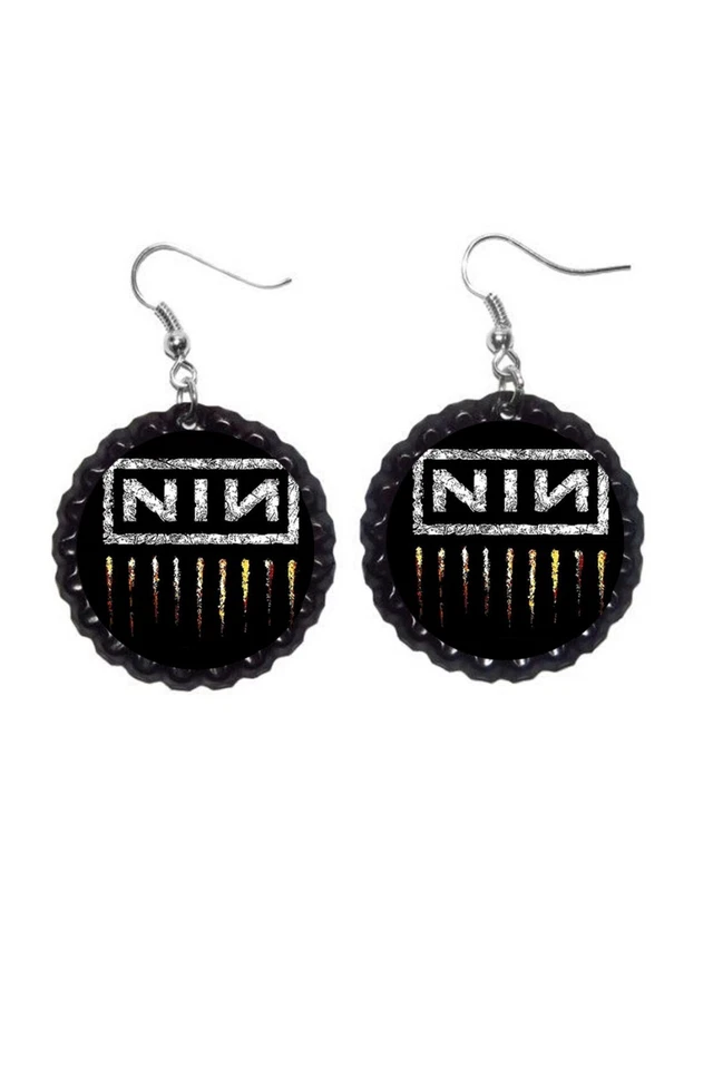NIN Nine Inch Nails black earrings earring set super cute pair of earrings - Image 1 of 1