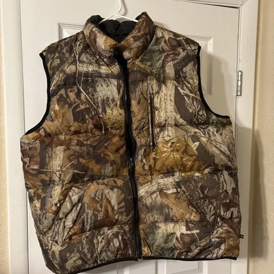 Vintage Jacket Men's xl Puffer Vest Advantage Camo Hunting Goose Down - Image 1 of 4