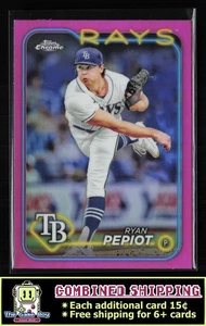 2024 Topps Chrome Pink Refractor #128 Ryan Pepiot Tampa Bay Rays - Bild 1 von 2