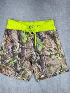RealTree Boardshorts Herren Badehose Camouflage Gr. L Limettenbesatz Surfen - Bild 1 von 7