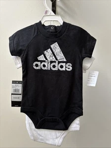 Adidas Conjunto de 2 Piezas Infantil Niño Pequeño Talla 9m Mono Mameluco Body Nuevo con Etiquetas - Imagen 1 de 4
