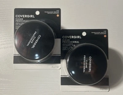 Covergirl Clean Professional Loose Powder Translucent Medium 115 Discontinued x2 - Image 1 of 4