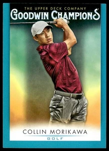 Collin Morikawa 2021 Upper Deck Goodwin Champions #24 TURQUOISE Parallel PGA - Picture 1 of 2