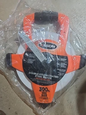 KESON NRS18300 Long Tape Measure 3/8 In ft Orange - Image 1 of 4