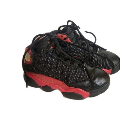 Air Jordan 13 Retro Black Red Youth Kids Size 11C Shoes  Mid Top Sneakers - Image 1 of 4