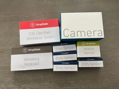 SimpliSafe — беспроводная домашняя система безопасности из 8 предметов с внутренней камерой — НОВАЯ!! - Изображение 1 из 4