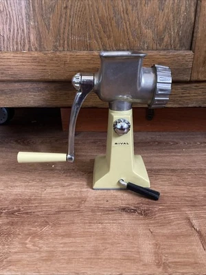 Molinillo/picadora de alimentos Rival 303 Grind-O-Mat Gold vintage usado leer descripción Foto 1 de 4