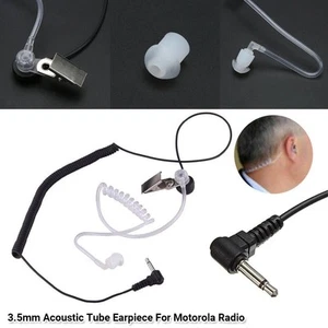 3.5mm Transparent Covert Acoustic Tube Earpiece For Motorola Radio - Zdjęcie 1 z 11